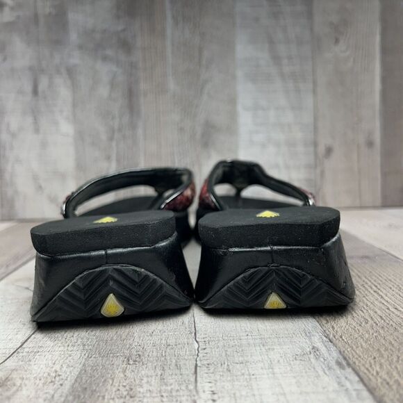 Volatile Y2K Women's Platform Sandal Flip Flop Thong Sequin Slip On Black Size 8 - Picture 10 of 16